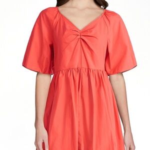 Vibrant Coral Mini Dress
